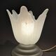 Art Deco style 1960s bedside lamp in molded and granite glass.
