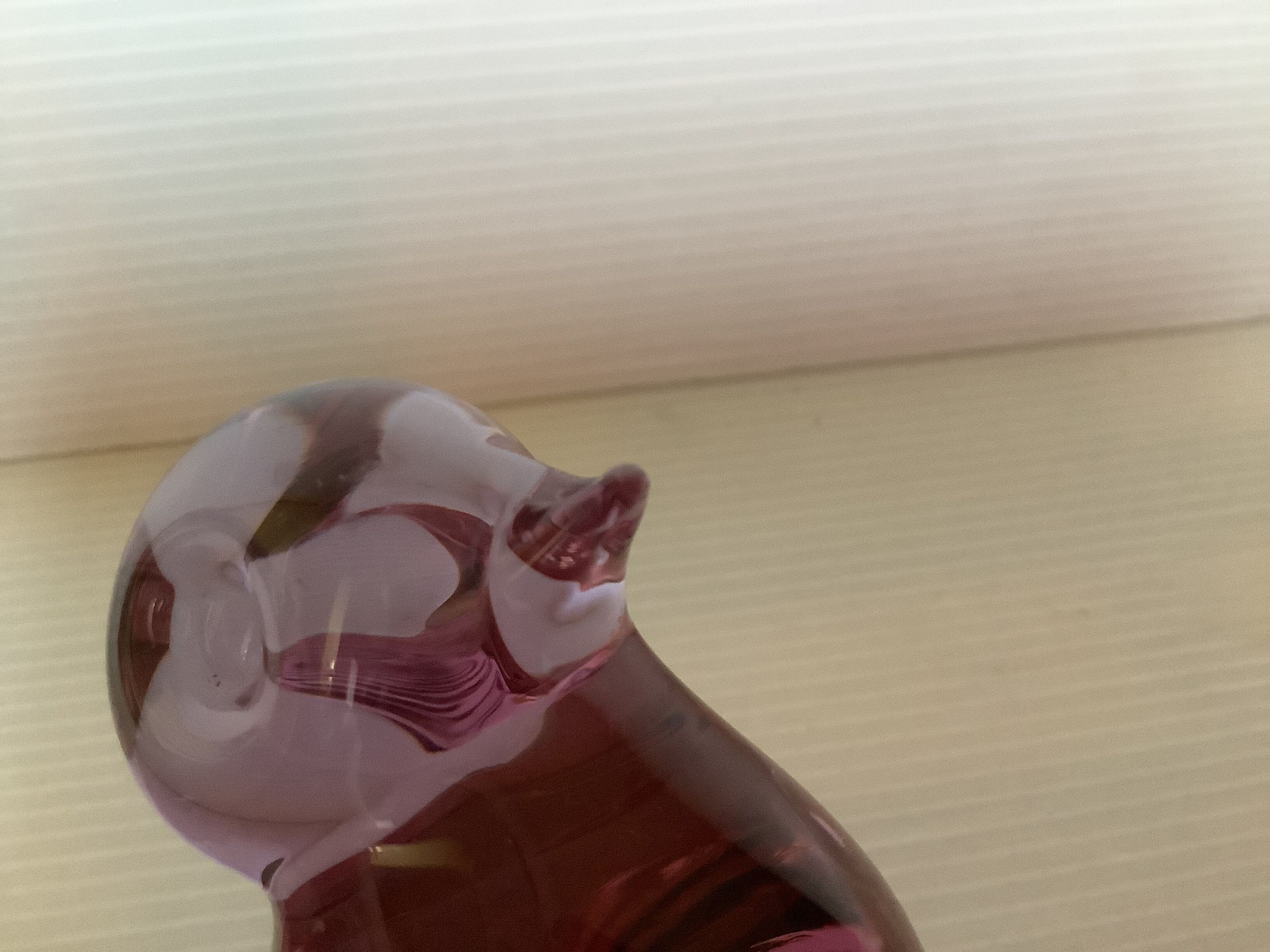 Purple pink glass bird paperpress