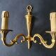 Three Louis XVI bronze wall sconces Lucien Gau Paris vintage