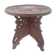 Tabouret de chasse en bois sculpté à décor de vignes