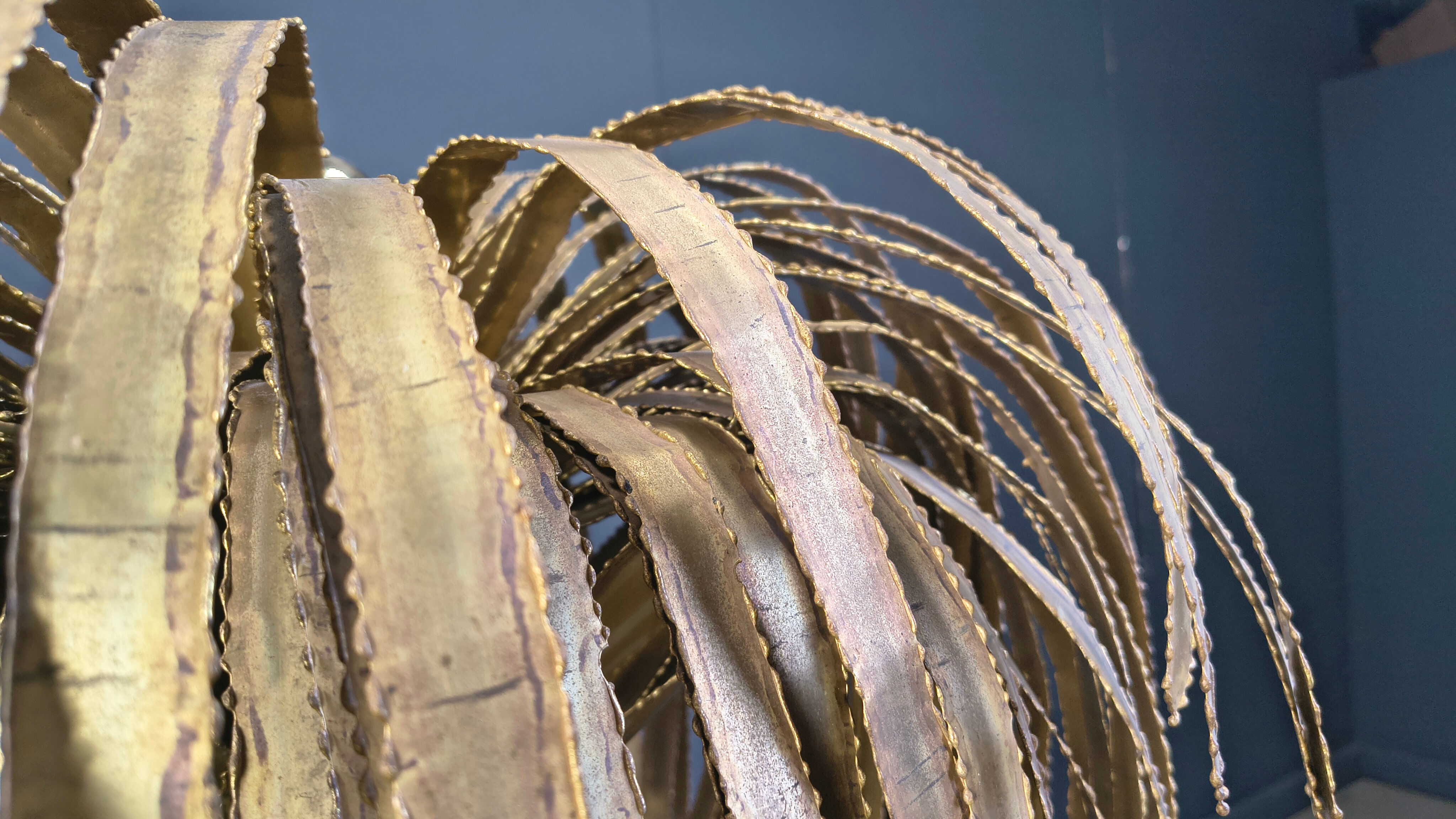 Brass palm tree floor lamp by Maison Jansen, 1970s