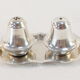 Pair of salt pans and its plate in solid silver 925 montenegro