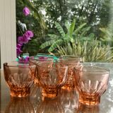 Set of 6 glasses rosaline cups