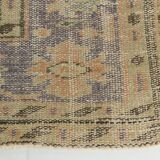 6x9 Vintage Peach & Blue Oriental Turkish Rug, 188x288Cm