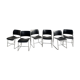 Set of 6 black metal chairs, model GF 40/4 by David Rowland.