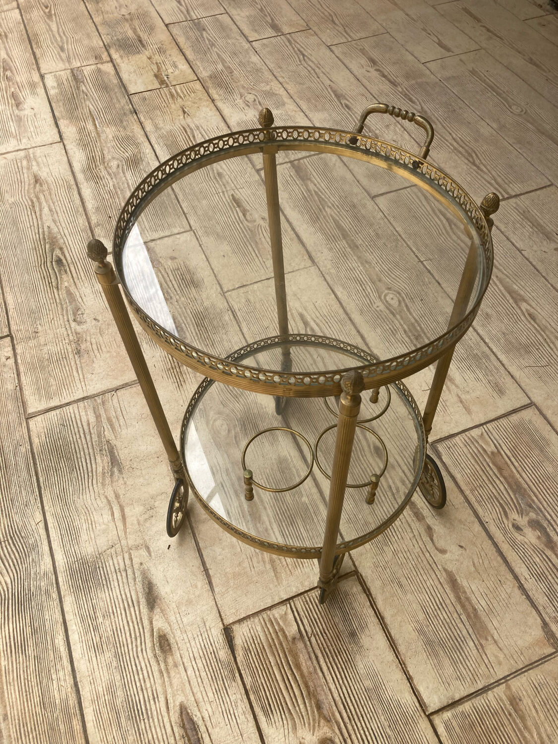 Brass and glass service