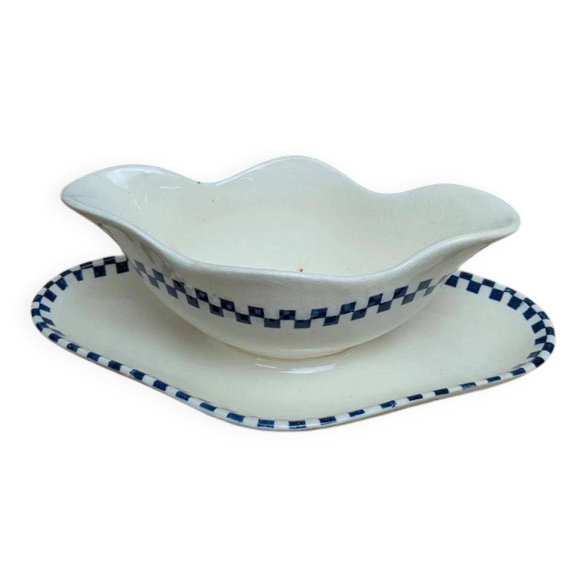 Saucière Terre de fer Salins modèle Damier