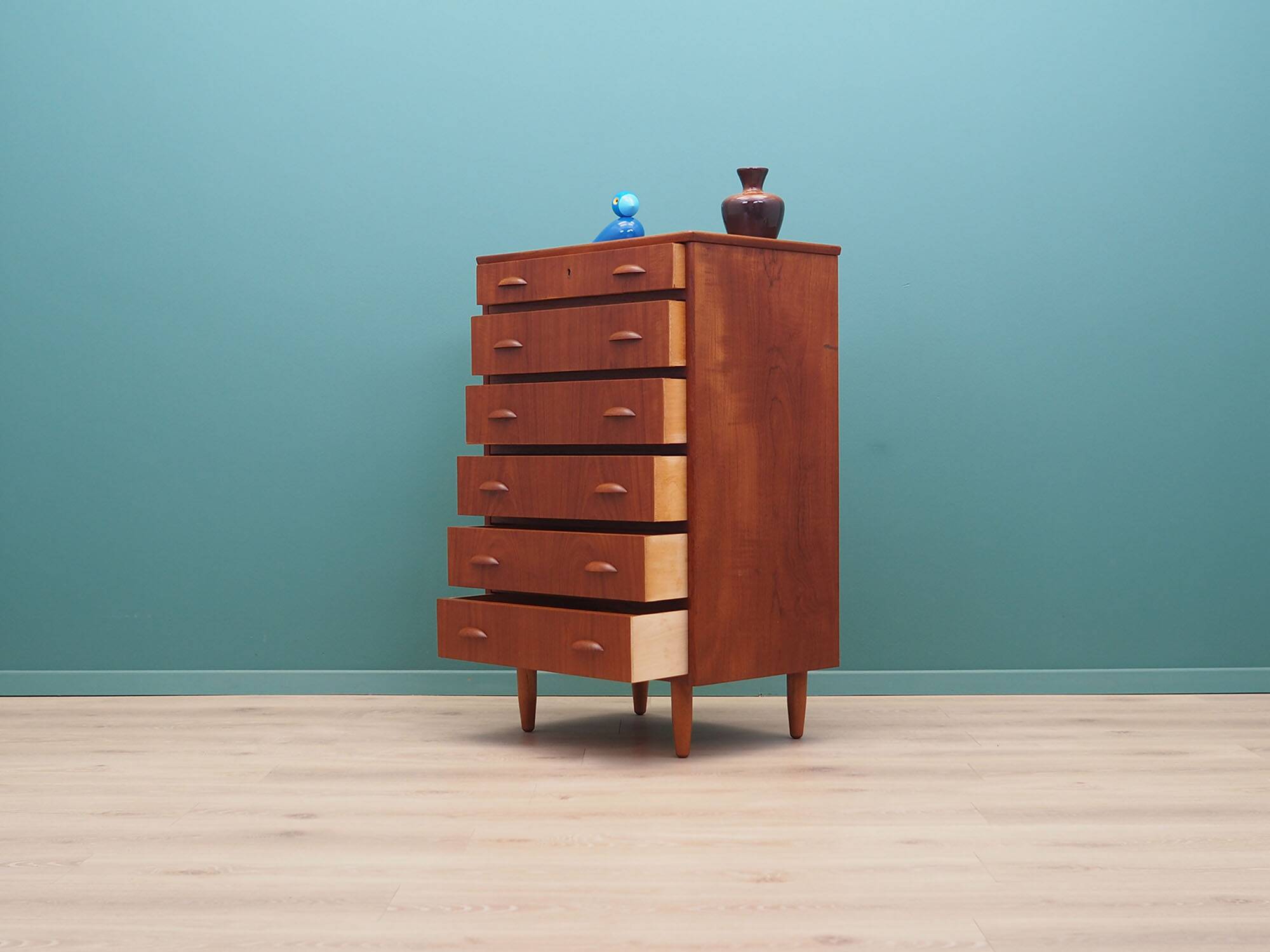 Teak chest of drawers, Danish design, 1970s, production: Denmark