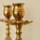 Pair of Swedish brass candlesticks from the mid-century.
