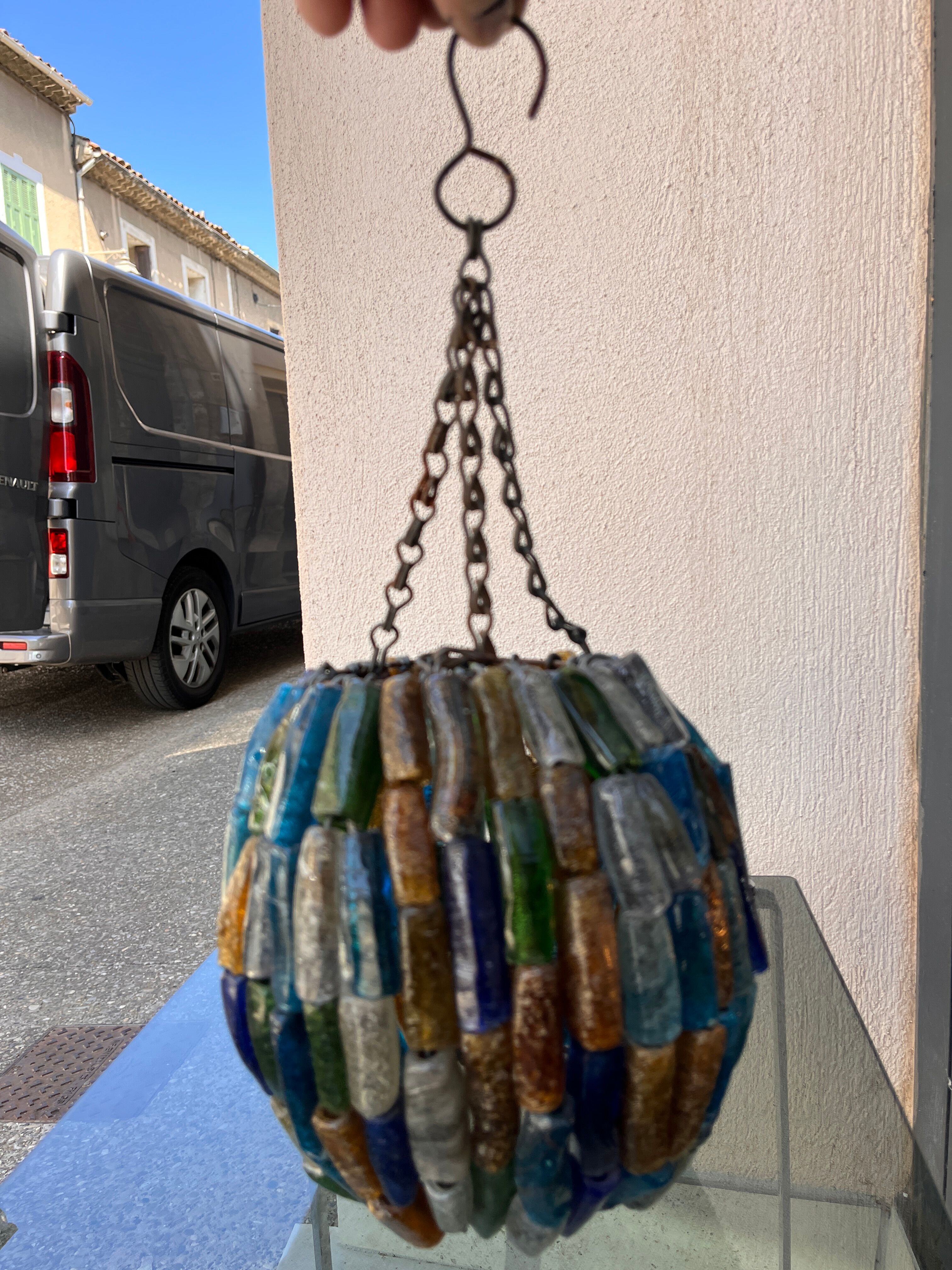 lustre en pate de verre Murano vintage