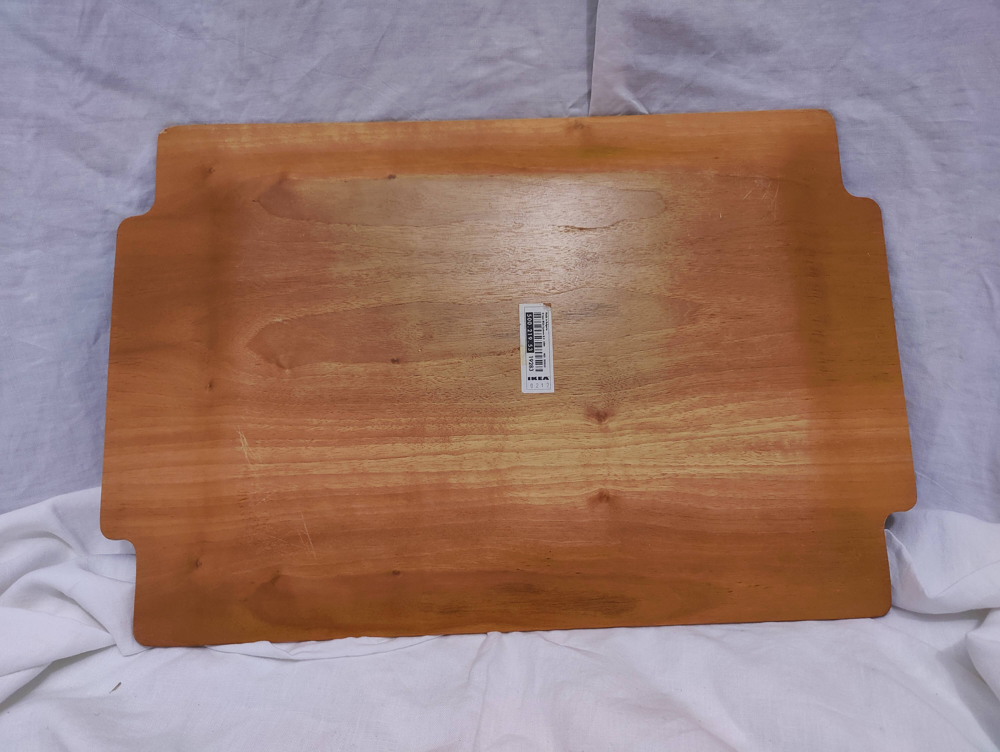 Plateau Ikea vintage feuille de bois formé