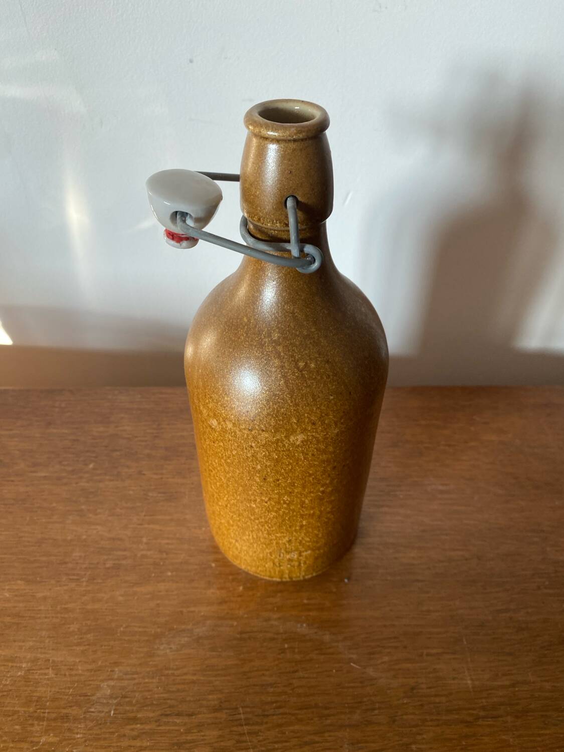 Antique Bottle Service + 6 Stoneware Goblets DIGOIN France Vintage