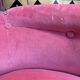 Bergère de style Louis XVI velours rose