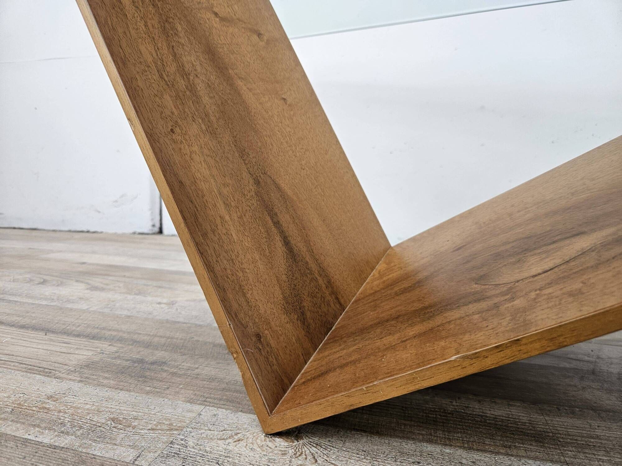 Valentino coffee table by Cattelan Italia in glass, wood, and travertine