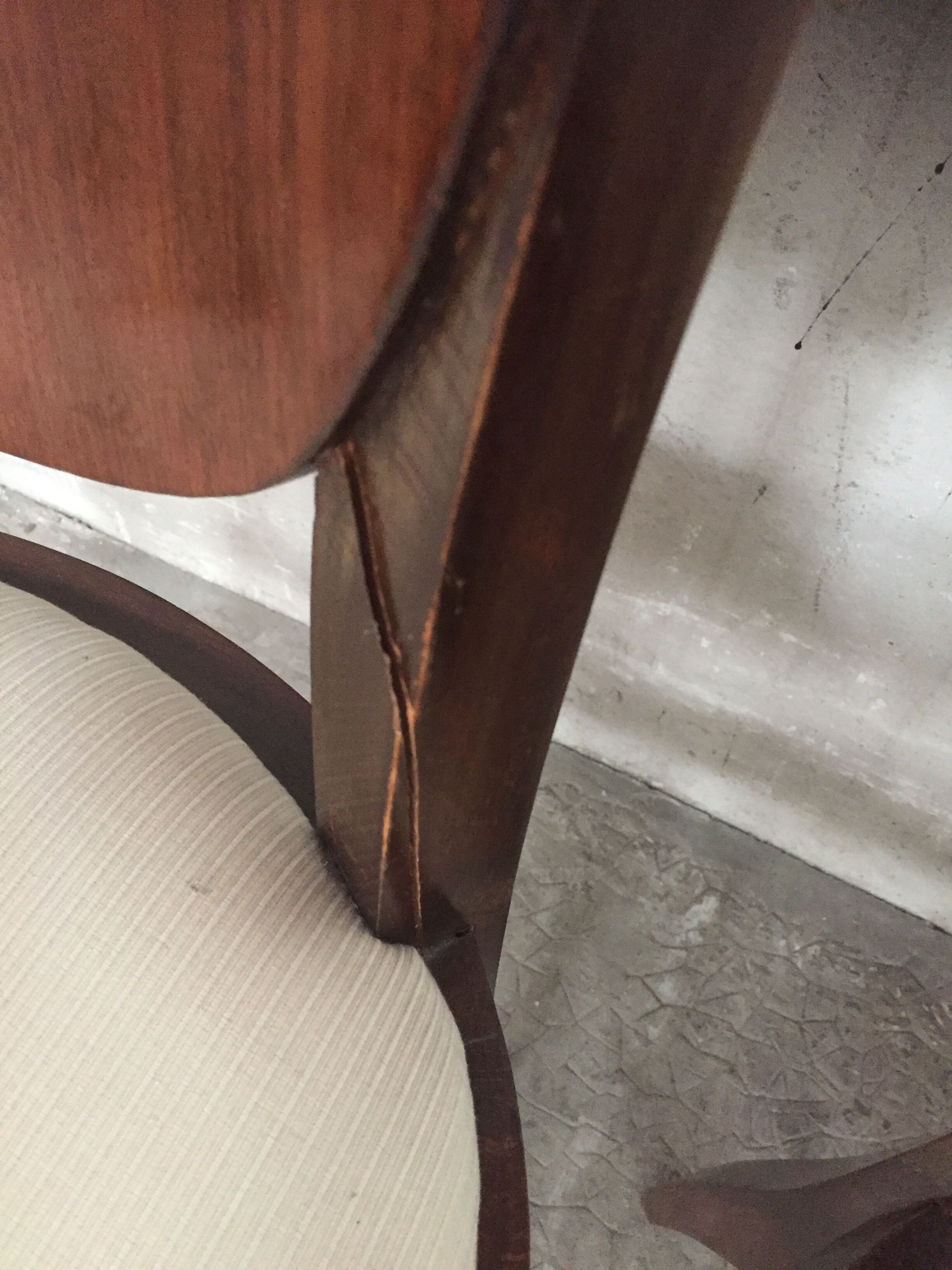 Set table and 6 chairs art deco