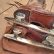 Rare pair of women's ice skates, Schumacher St. Moritz, circa 1910-11.