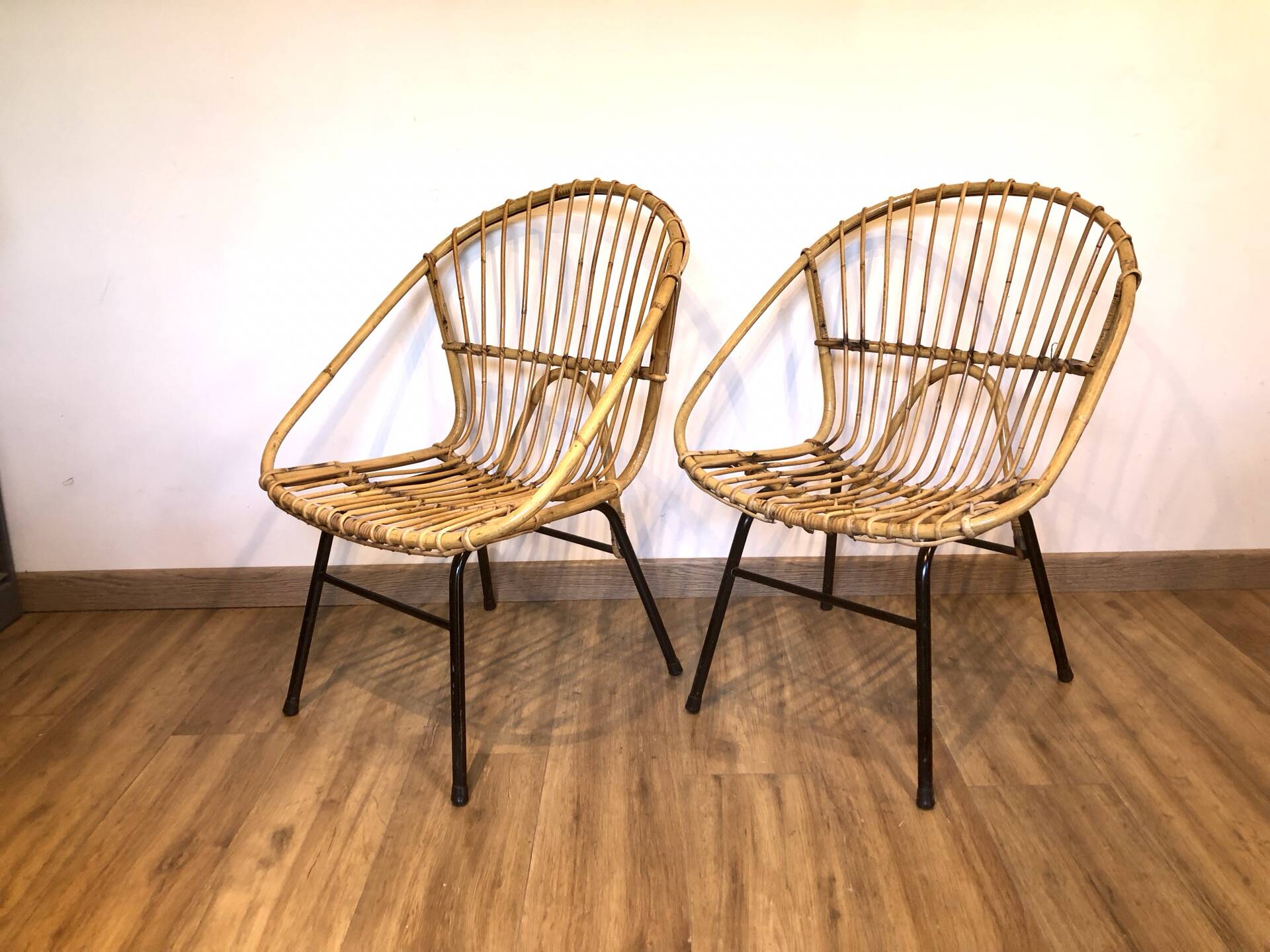 Adult rattan armchairs