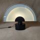 Vintage Zonca Italian Table Lamp – Frosted Glass & Black Base
