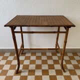 Desserte bambou osier ancienne