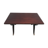 Table basse style empire en bois placage et laiton