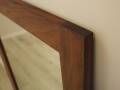 Danish solid mahogany mirror with slatted shelf, 1970s