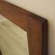 Danish solid mahogany mirror with slatted shelf, 1970s