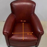 Pair of Small Club Armchairs in Sheepskin - Reproduction