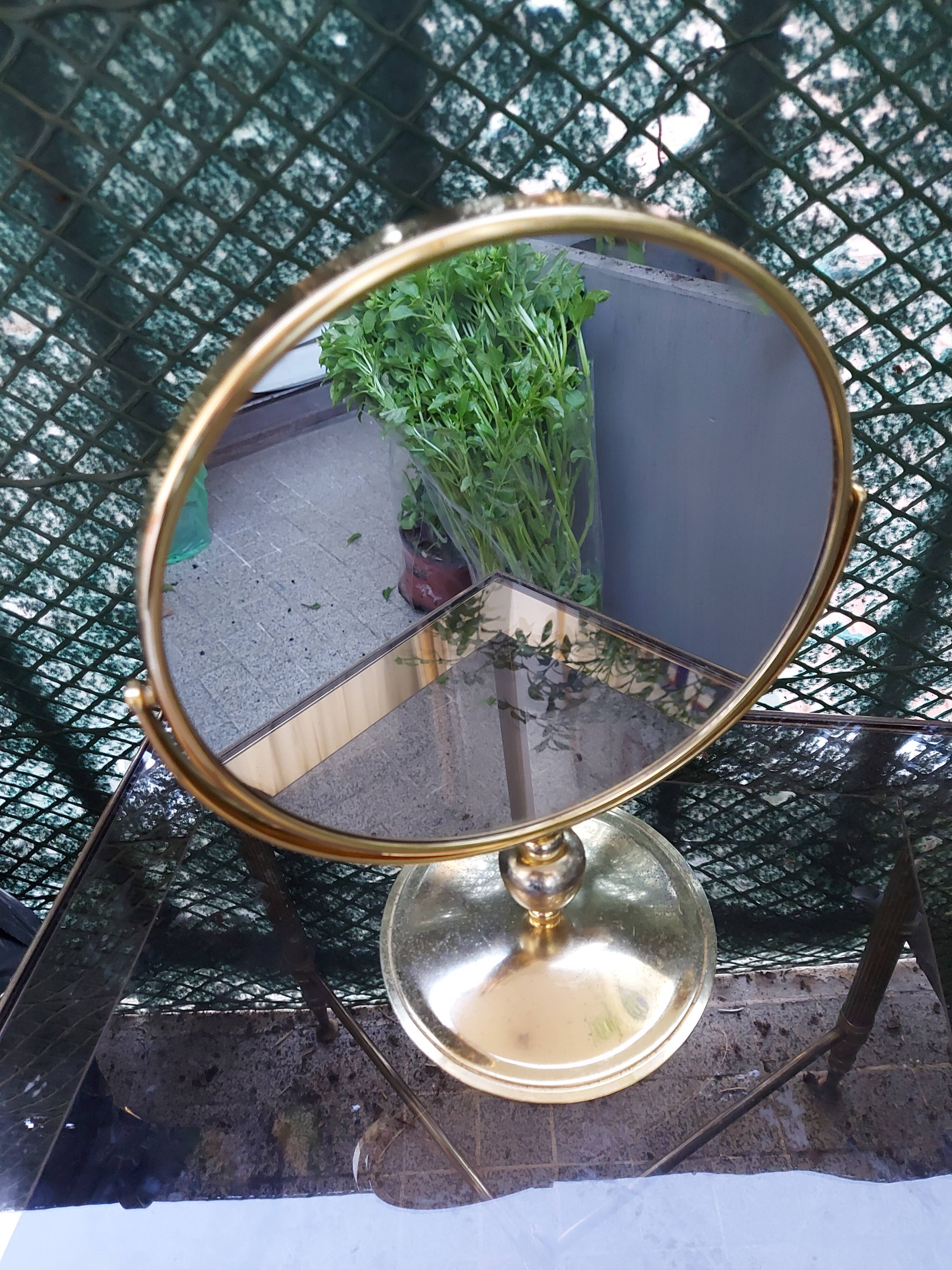 Brass psyche mirror