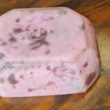 ensemble de 3 pate de verre rose 1920 signé lorrain 23x13 bon etat
