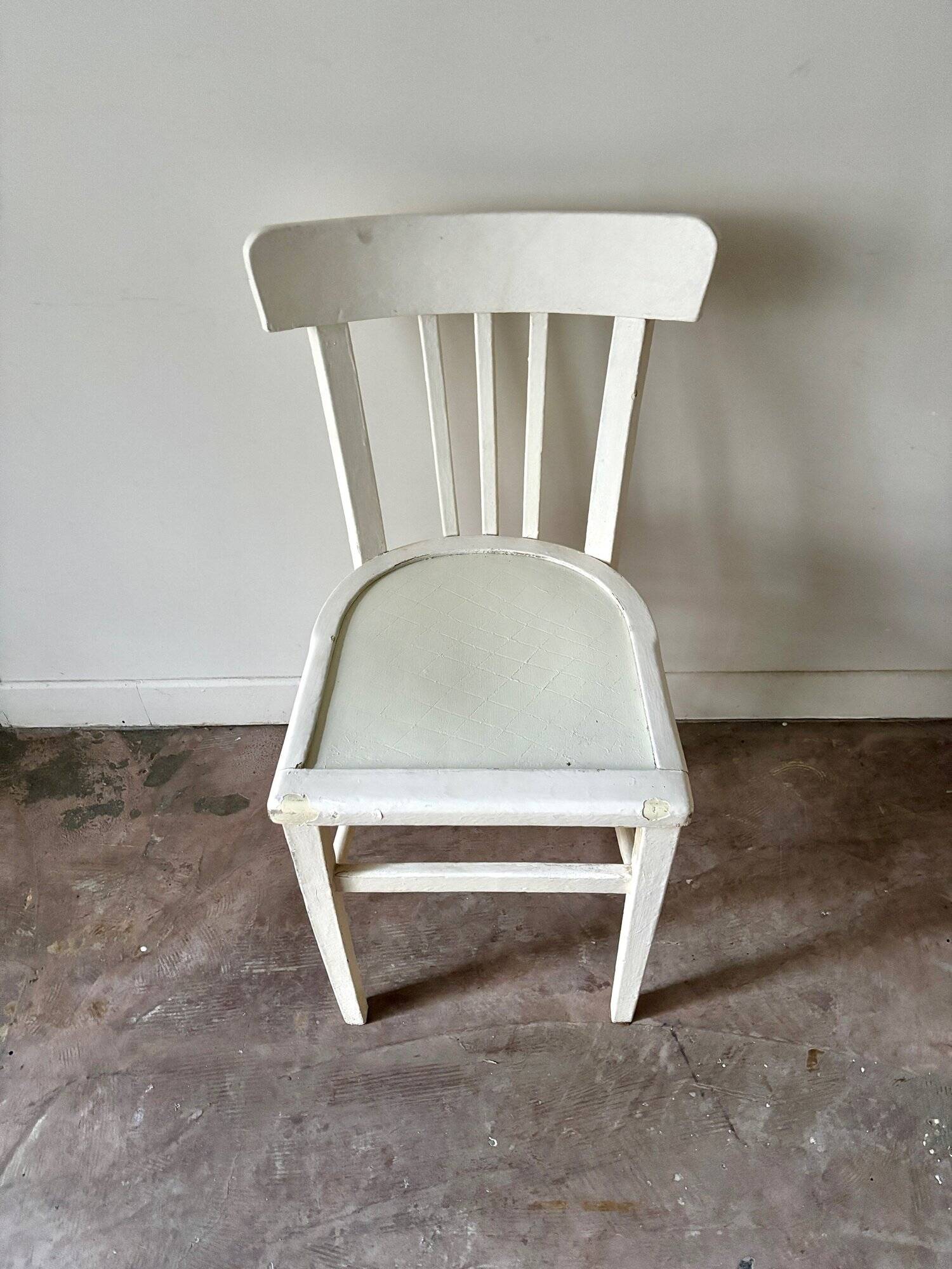 White wooden bistro chair