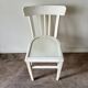 Chaise bistrot en bois blanc