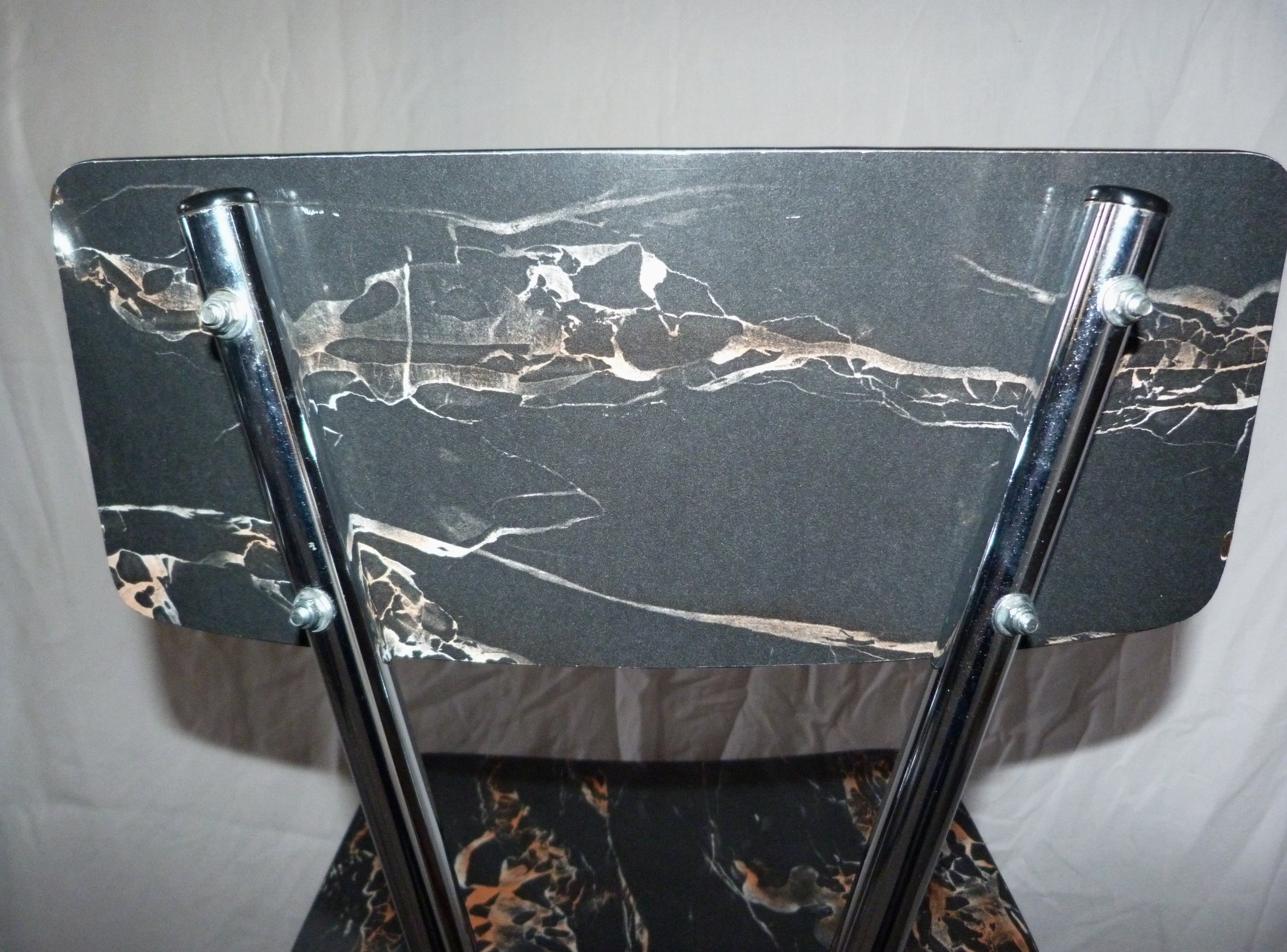 Set of 4 chairs formica marbled