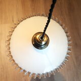 Vintage hanging lamp in white opaline