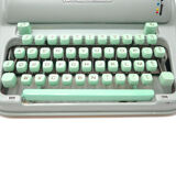 Hermes 3000 Green Typewriter Revised with New Ribbon