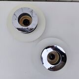 Pair of 70s Enrico Tronconi designer wall lights