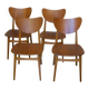 Ensemble de 4 chaises papillon en teck, G-Plan attr. années 1960