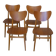 Ensemble de 4 chaises papillon en teck, G-Plan attr. années 1960