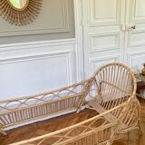 Rattan basket bed