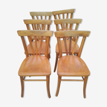 Six chairs of bistro Luterma 60s