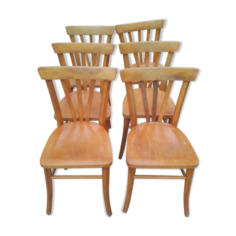 Six chairs of bistro Luterma 60s