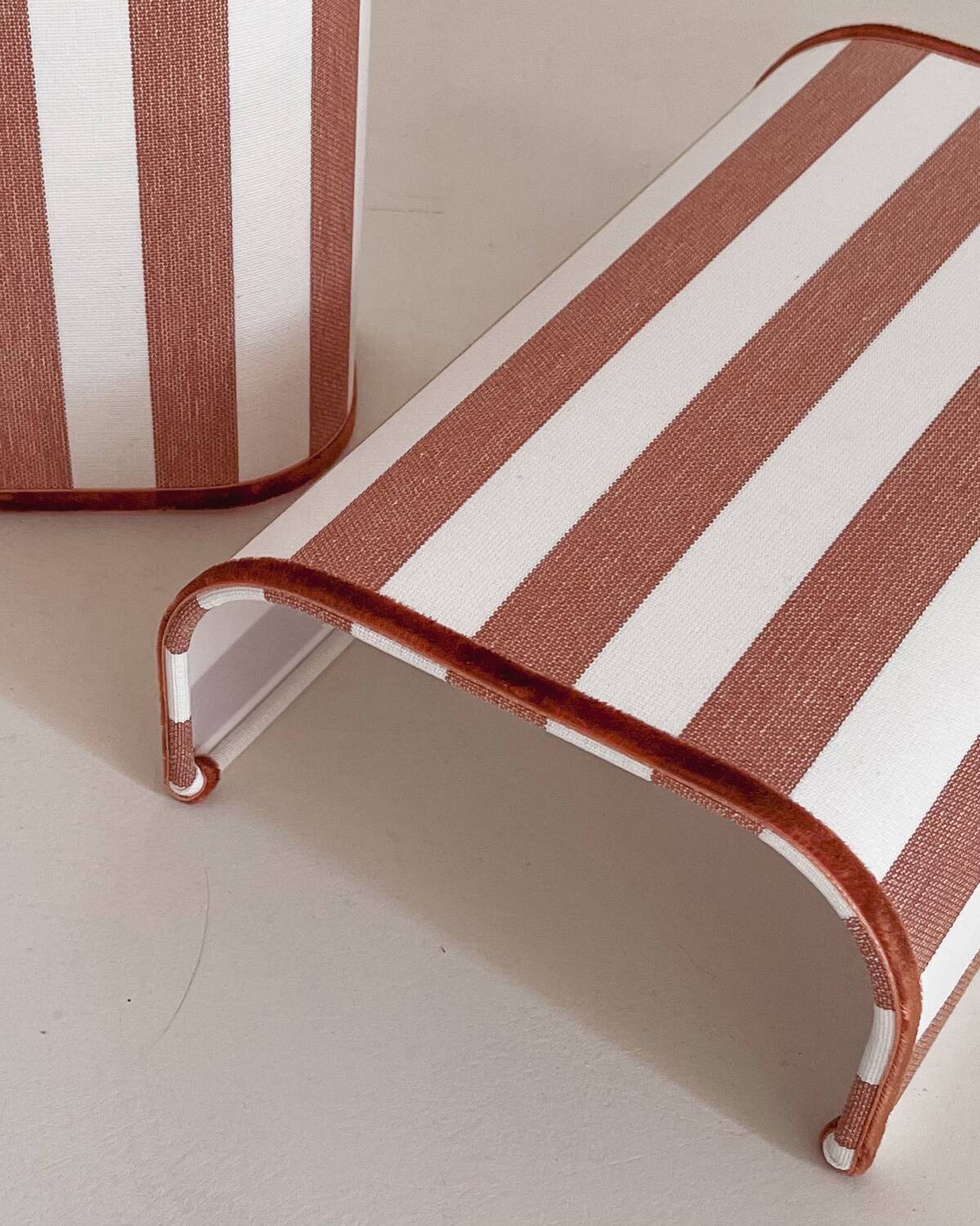 Pair of fabric wall lights