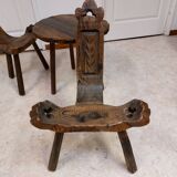 Coffee set coffee table and tripod low chairs - Spanish brutalist design - 1950s