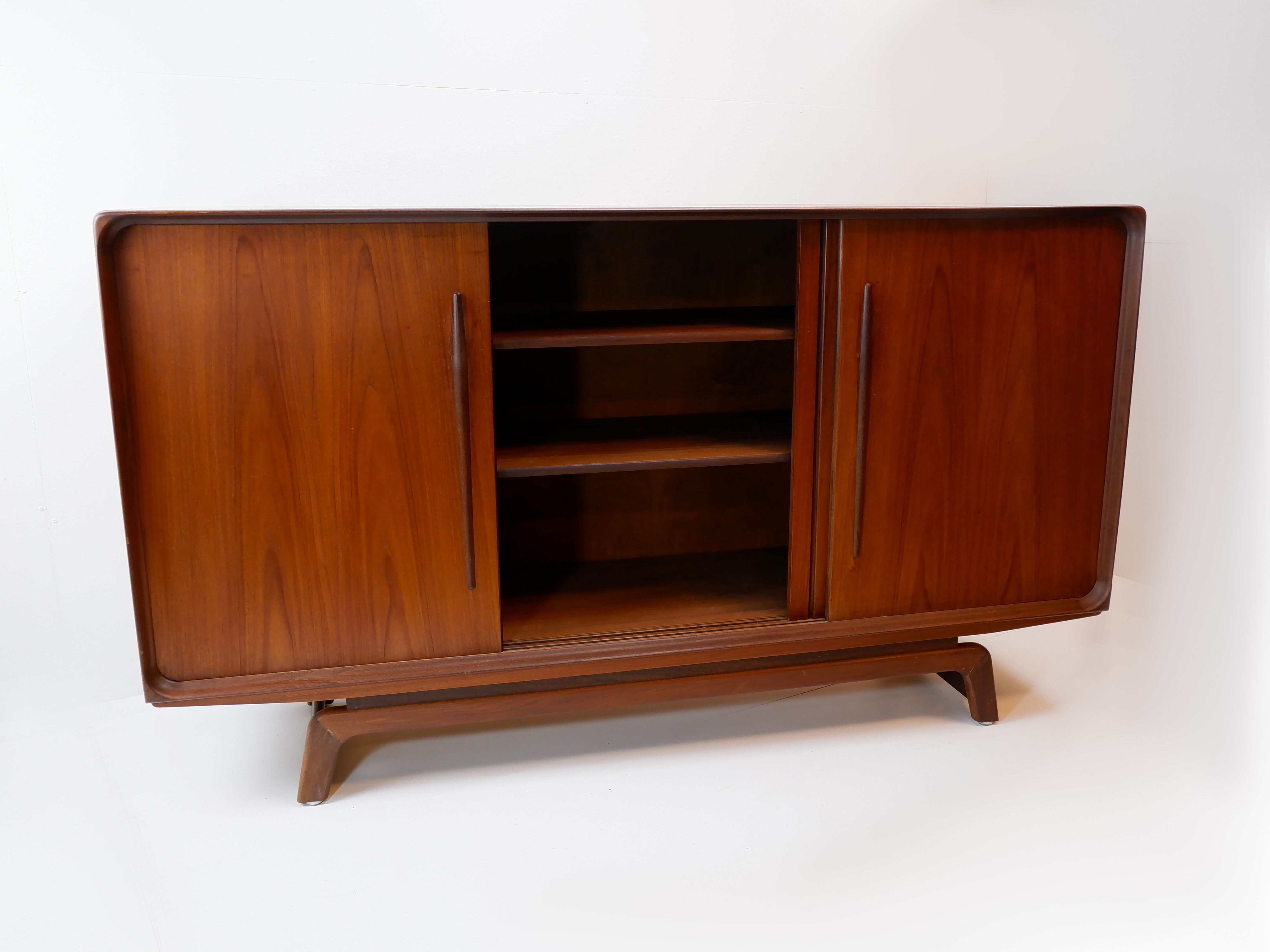 Danish teak highboard, 1960s