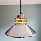 Chromed metal pendant lamp, Scandinavian design, 70s