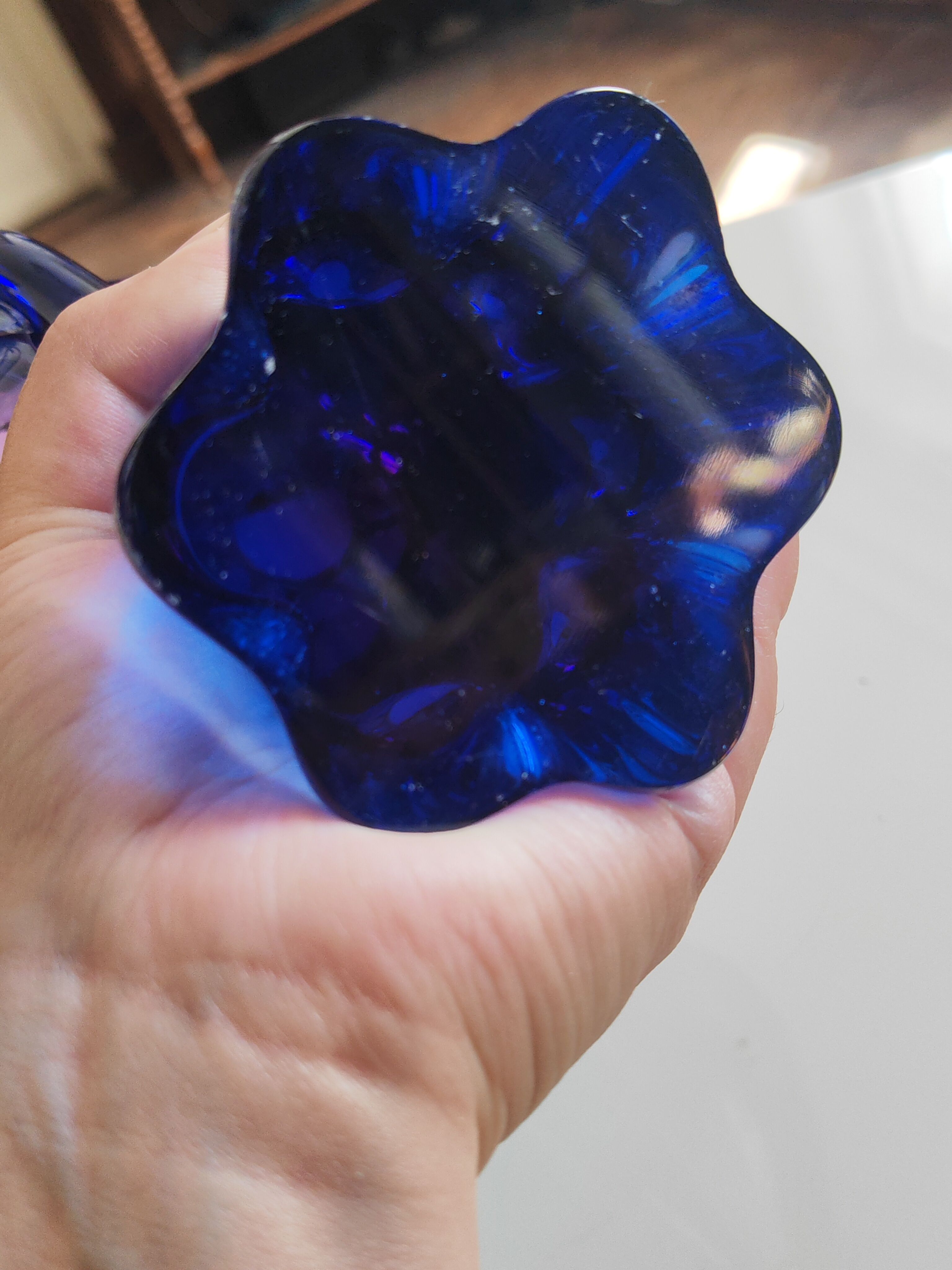 Electric blue Murano vase