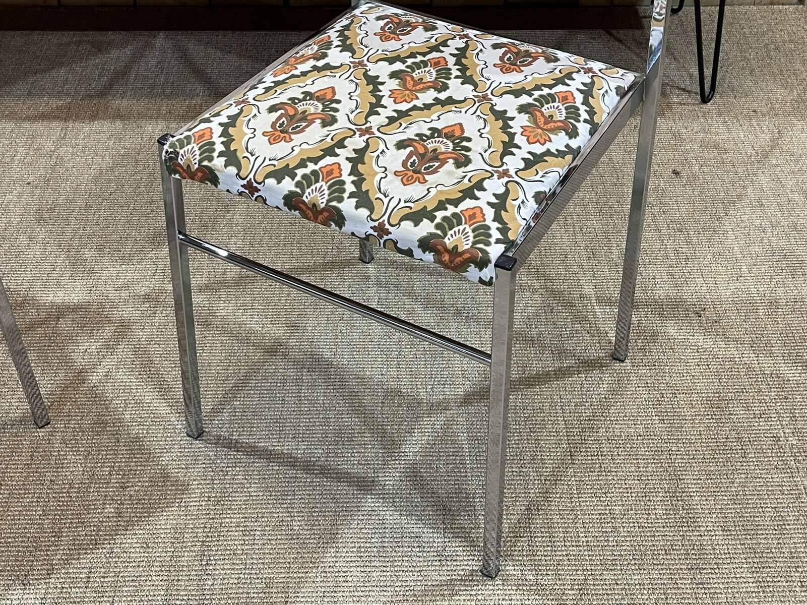 Pair of chrome chairs from the 70