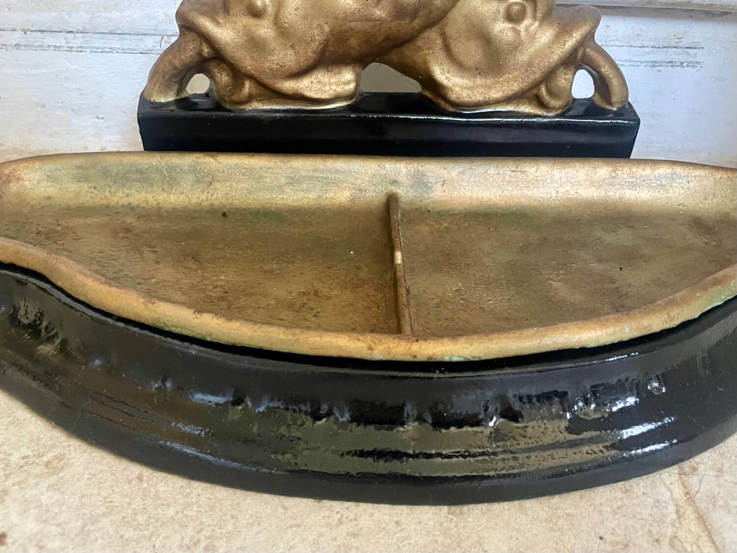 Art Nouveau cast iron umbrella stand