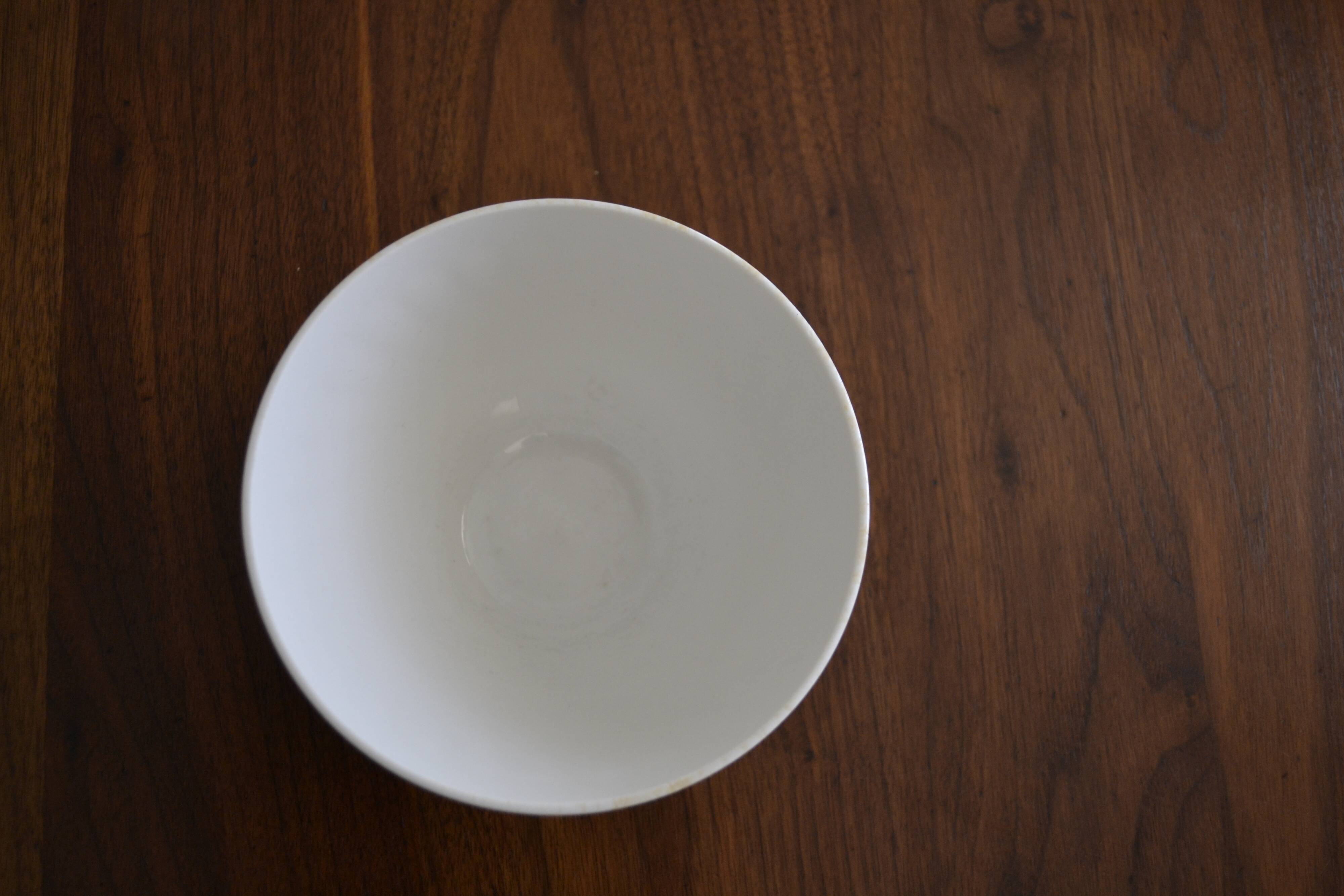 White porcelain bowl peacock pattern and flowers
