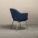 Eero Saarinen Executive Armchair in Blue Bouclé fabric for Knoll International