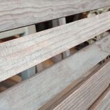 Metal and wood bench